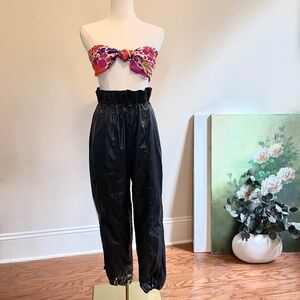 Nike Shiny Track Pants High Rise Medium Streetwear Jogger Cuffed Edgy Club Logo